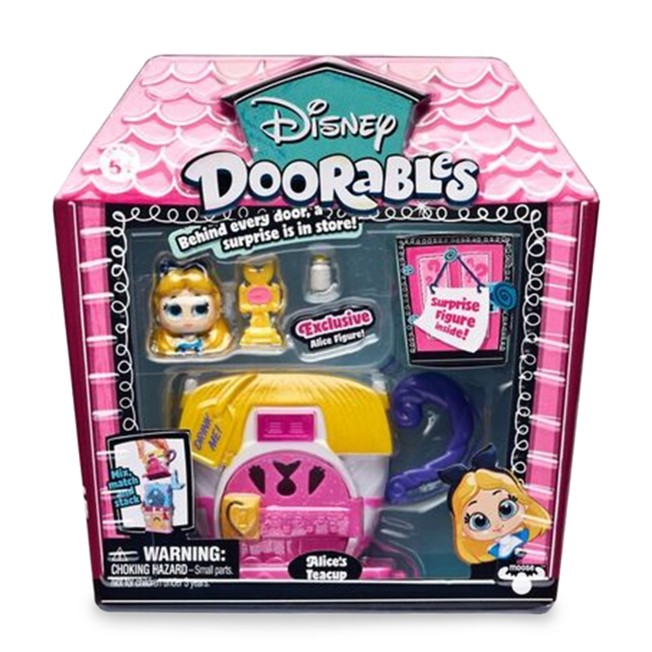 Disney Doorables Alice's Teacup Mini House Mix Match & Stack Surprise Figure New