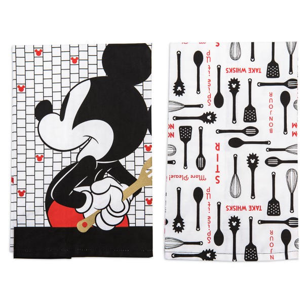 Disney Dish Towels 2 Piece Set Kitchen Cloths (Mickey Mouse Green)