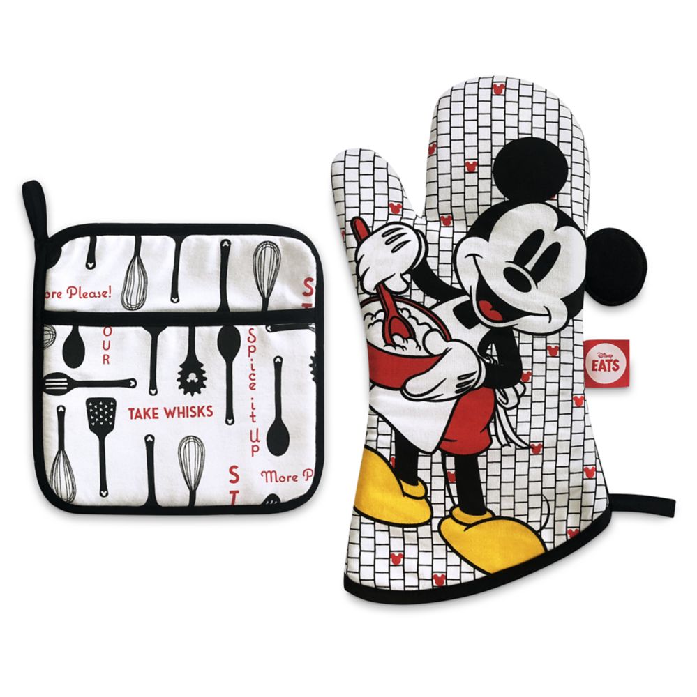 Mickey Mouse Pot Holder and Oven Mitt Set – Disney Eats