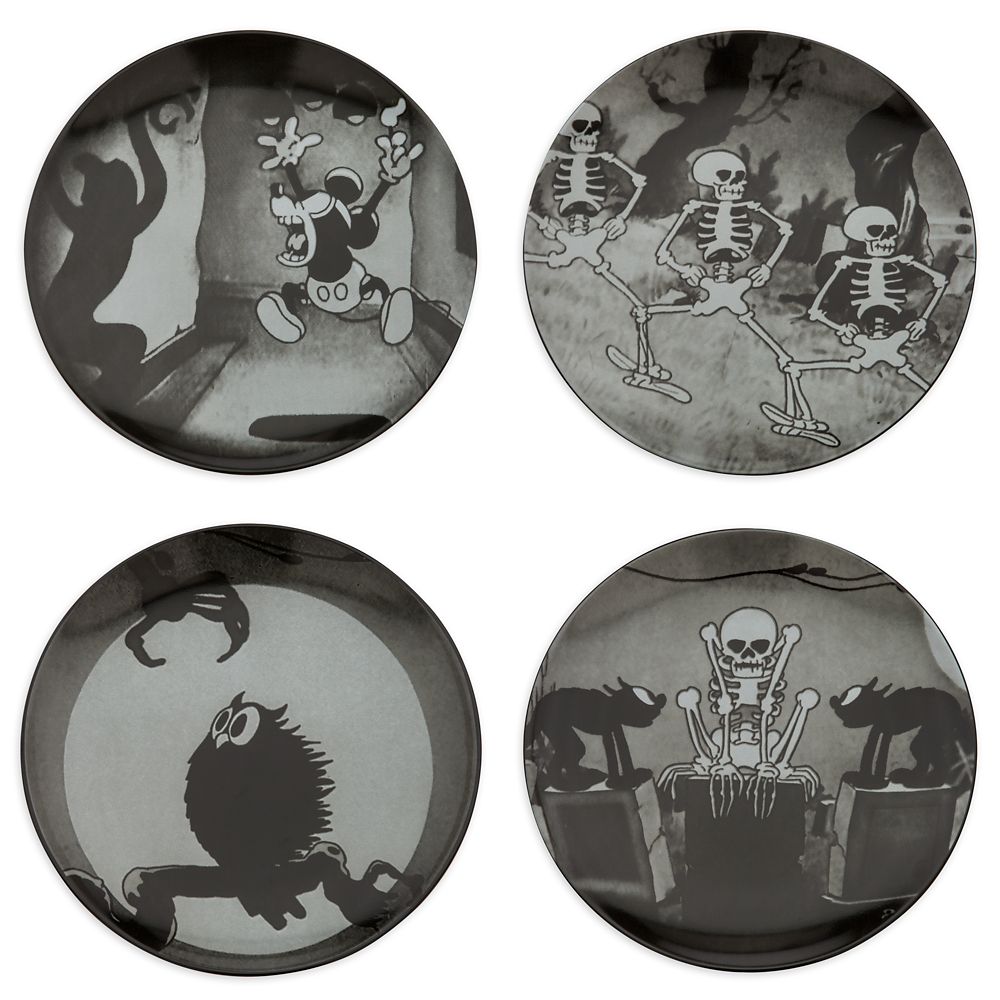 The Skeleton Dance and The Haunted House Plate Set – 4-Pc. available online