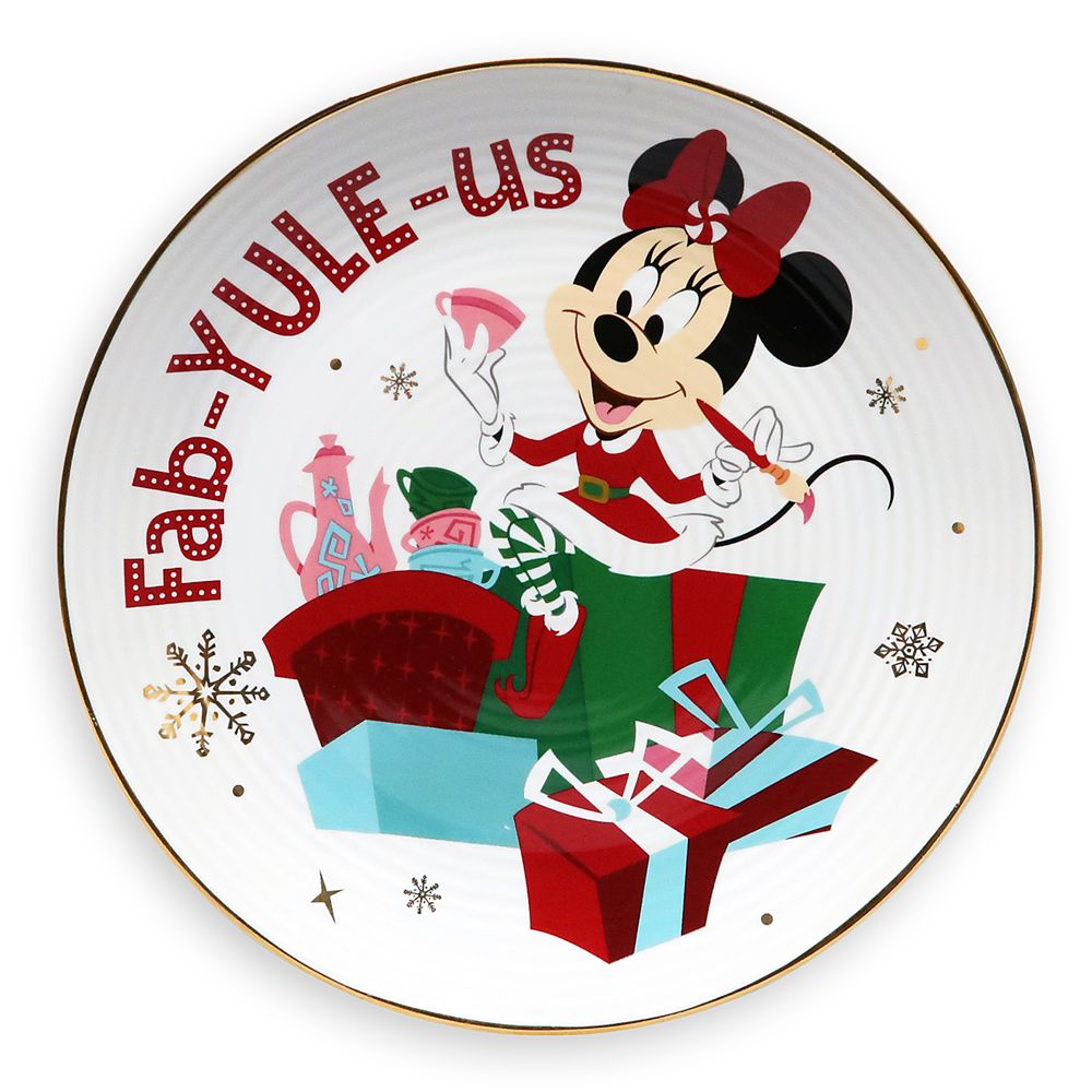 Minnie Mouse Holiday Dessert Plate