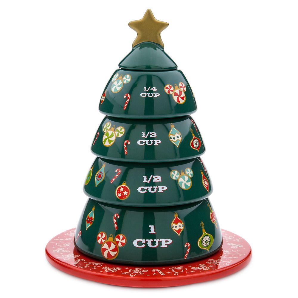 Mickey Mouse Christmas Tree Stacking Measuring Cup Set can now be purchased online