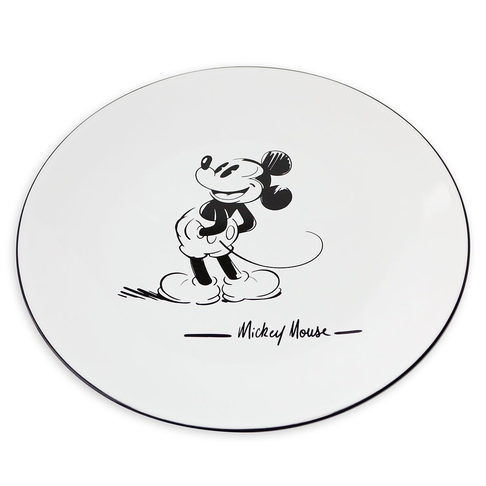 Mickey Mouse Black and White Dinner Plate