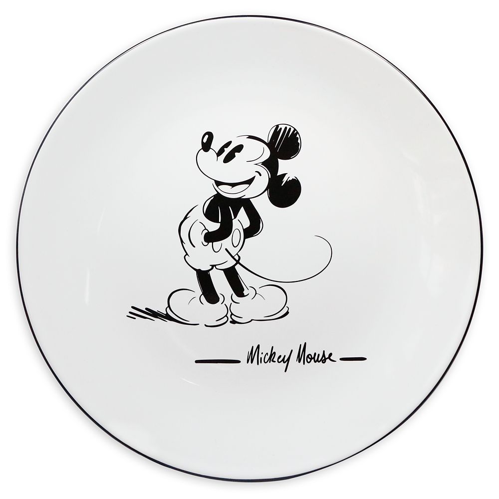 Mickey Mouse Black And White Dinner Plate Shopdisney