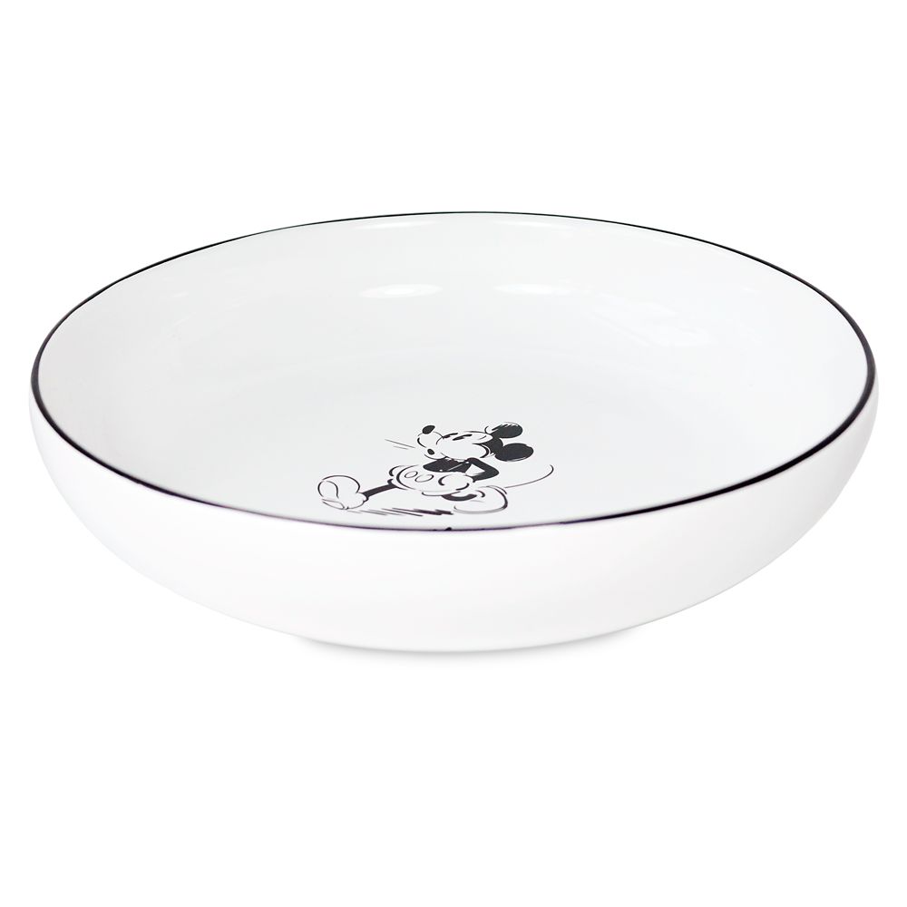 Mickey Mouse Black and White Pasta Plate