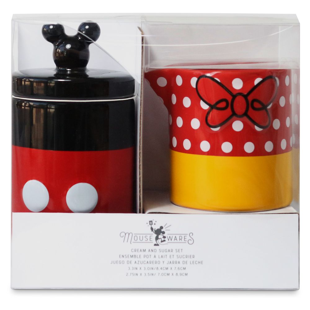 Mickey and Minnie Mouse Cream and Sugar Set