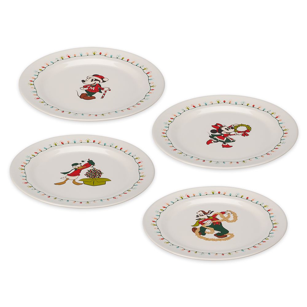 Mickey Mouse and Friends Holiday Plate Set