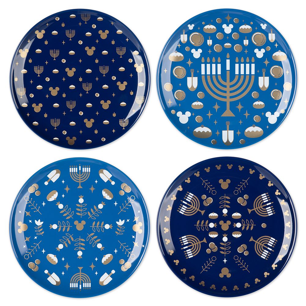 Mickey Mouse Hanukkah Salad Plate Set now available for purchase