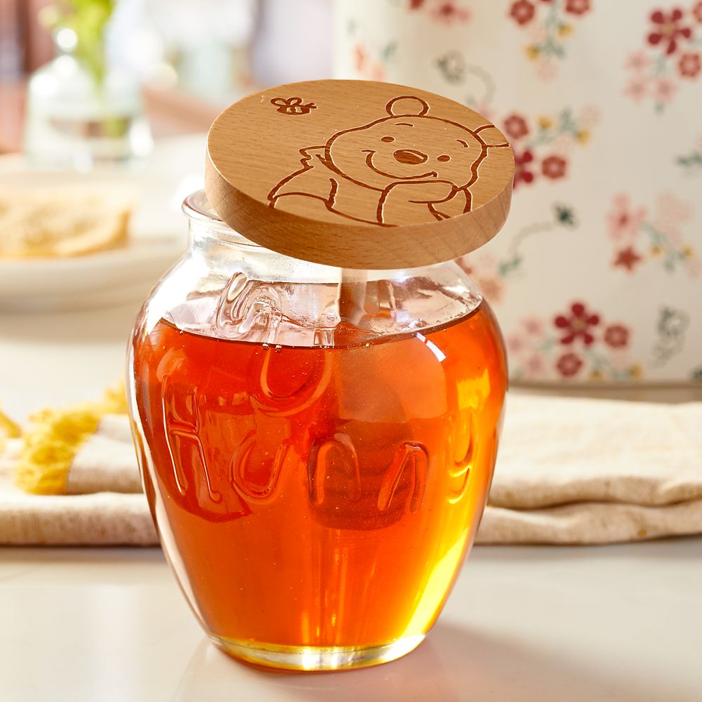 Winnie the Pooh Glass Honey Jar