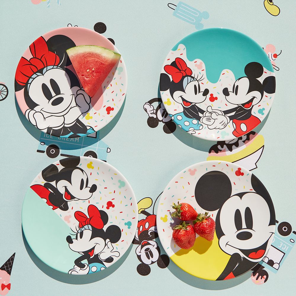 Mickey and Minnie Mouse Plate Set – Disney Eats