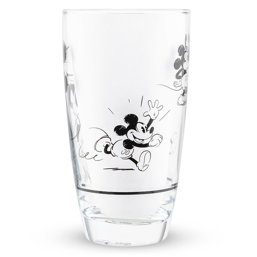 Mickey Mouse Black and White Drinking Glass Set