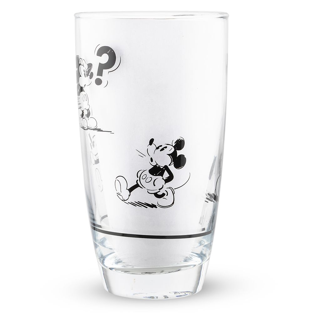 Mickey Mouse Black and White Drinking Glass Set