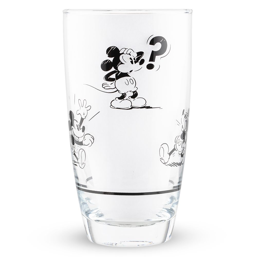 Mickey Mouse Black and White Drinking Glass Set