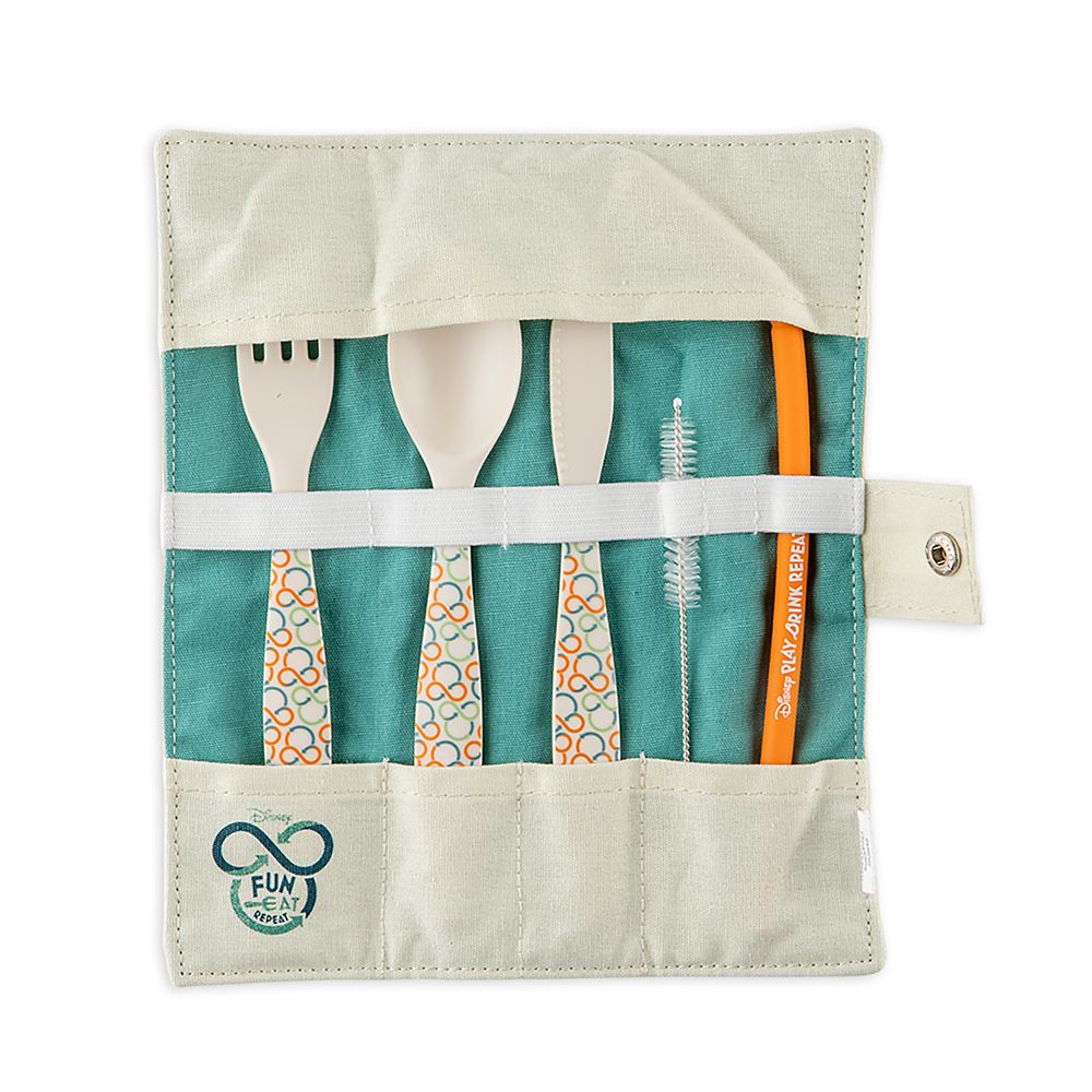 Mickey Mouse Repeatables Reusable Utensil and Straw Set