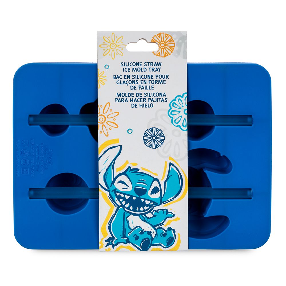 Stitch Ice Tray with Straws