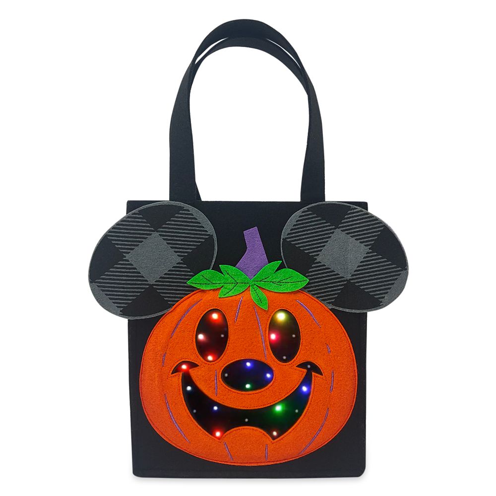 Mickey Mouse Jack-o'-Lantern Light-Up Halloween Candy Bag