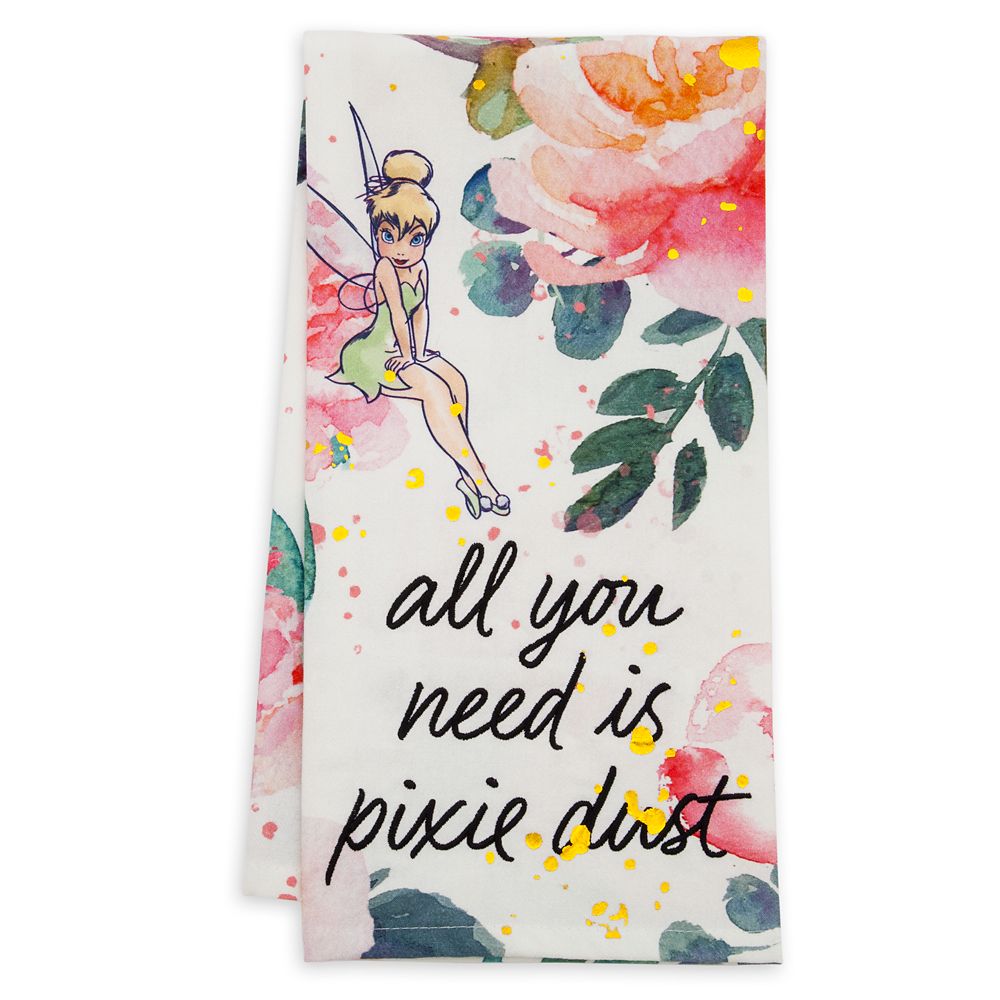 Tinker Bell Floral Kitchen Towel  Peter Pan Official shopDisney