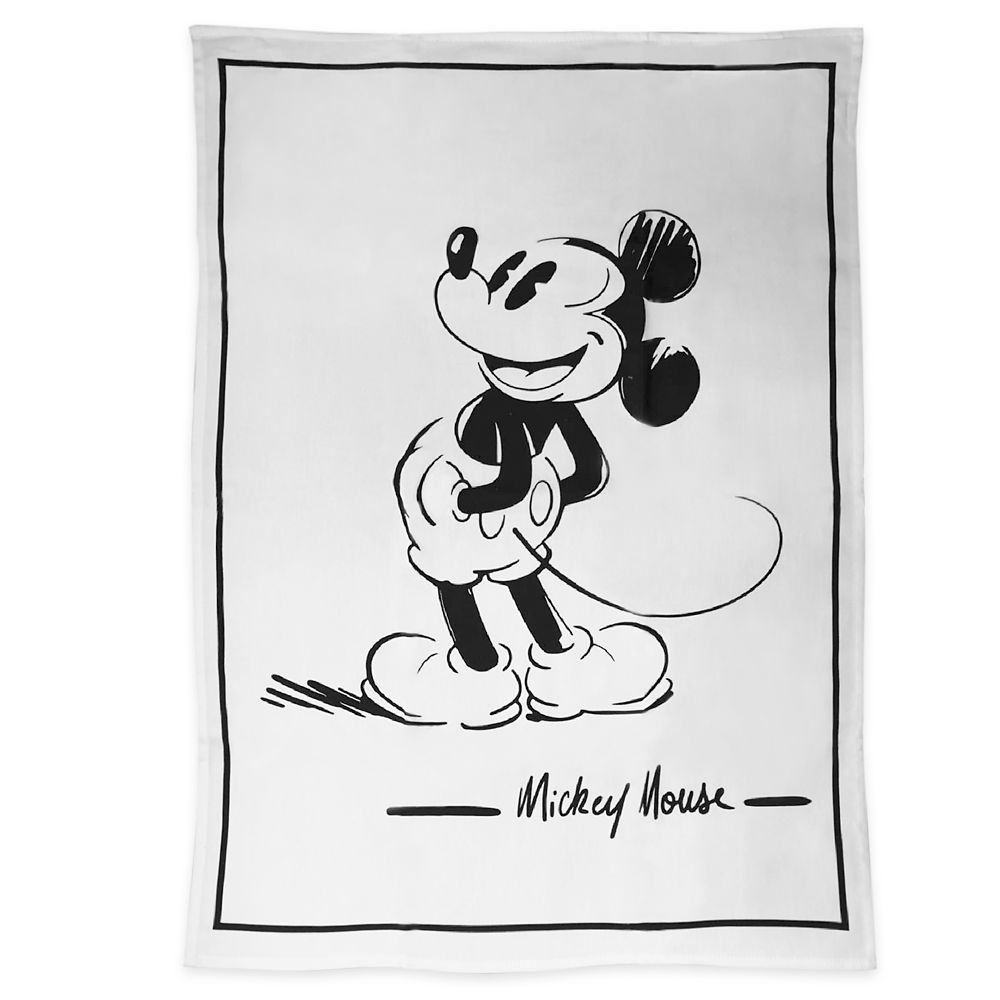 Mickey Mouse Black and White Kitchen Towel Set is available online