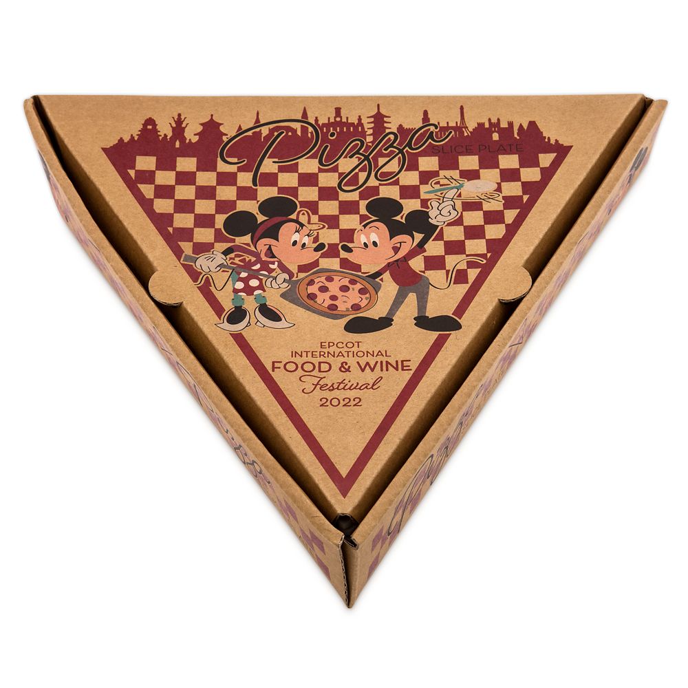 Mickey and Minnie Mouse Pizza Slice Plate – EPCOT International Food & Wine Festival 2022