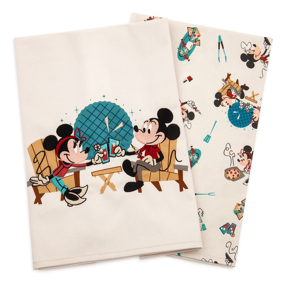 Disney Kitchen Towel Set - Nordic Winter Santa Mickey and Friends