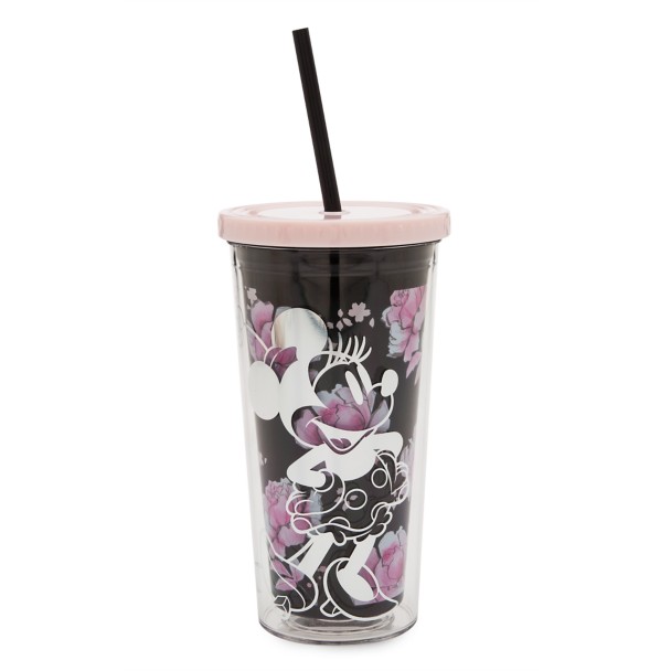 Minnie Mouse Floral Tumbler with Straw