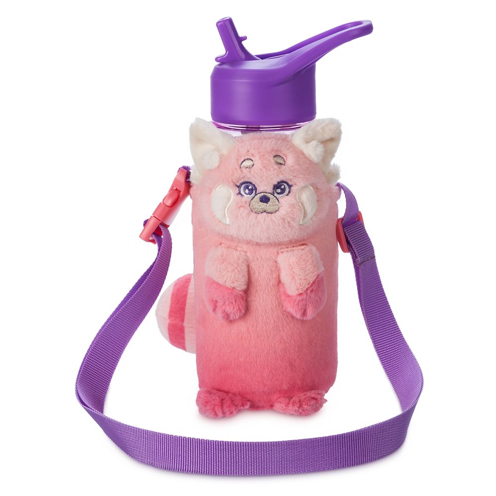 Turning Red Water Bottle and Plush Carrier