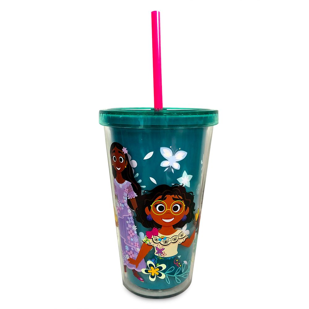 Disney Store Mickey Mouse & Pluto Surf's Up Kids Tumbler Cup w/ Straw 8oz New 