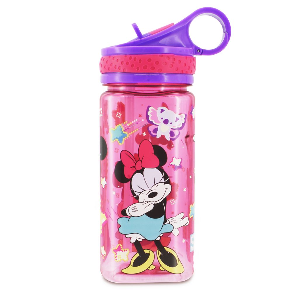 Minnie Mouse Water Bottle with Built-In Straw