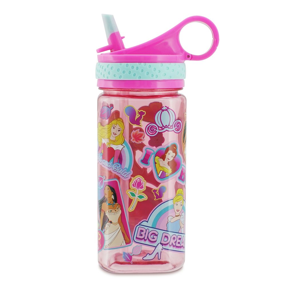 Disney Princess Water Bottle with Built-In Straw