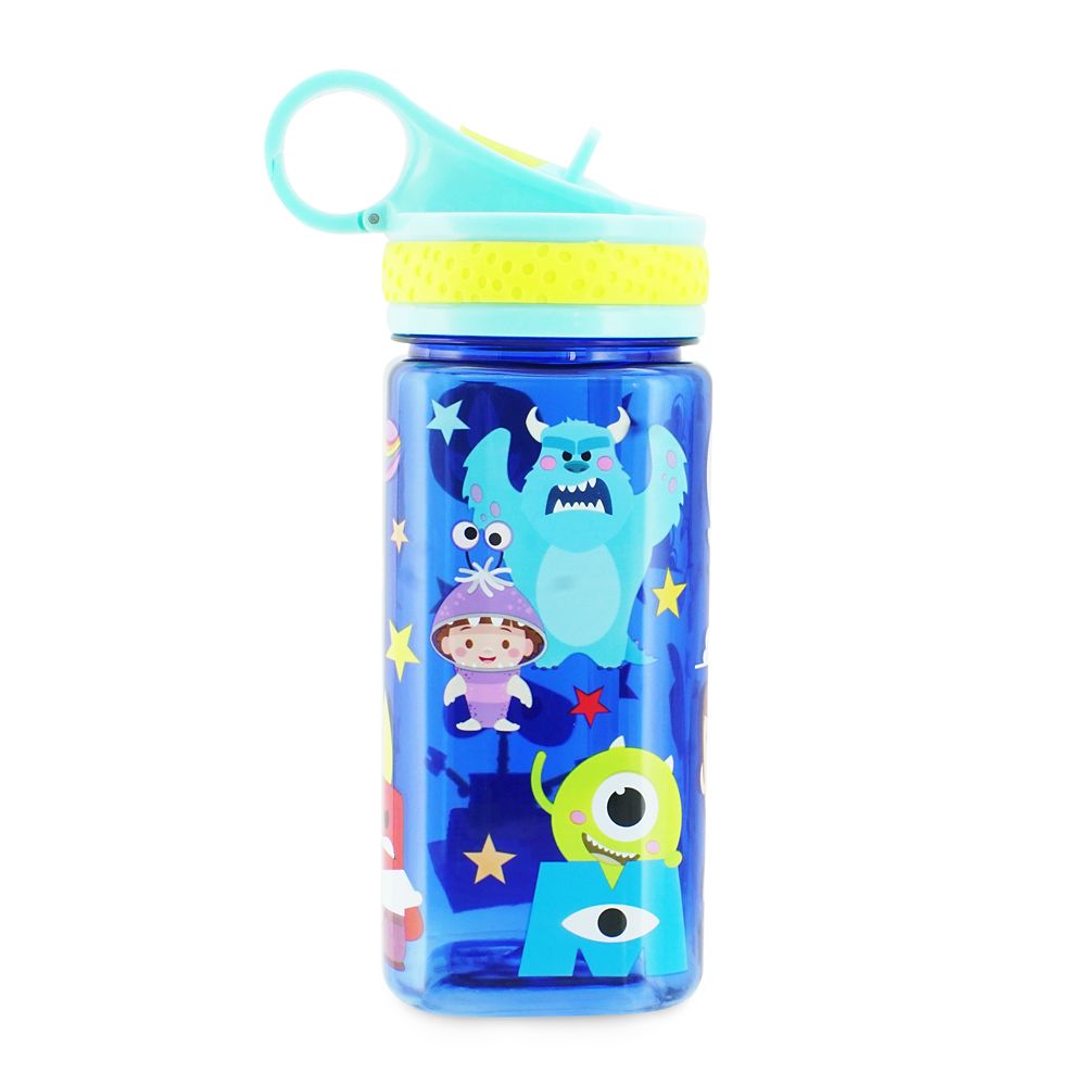 World of Pixar Water Bottle with Built-In Straw