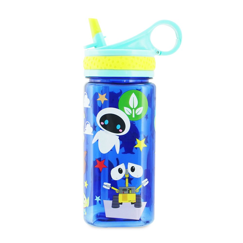 World of Pixar Water Bottle with Built-In Straw