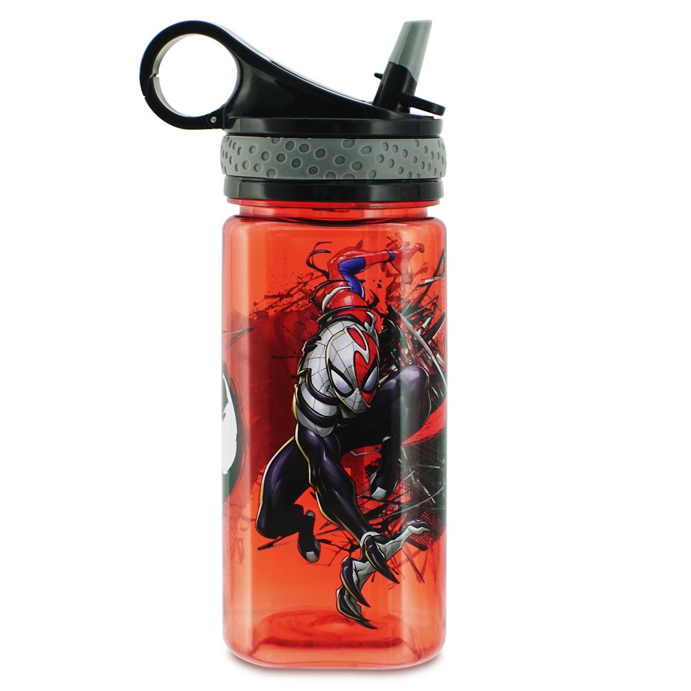 Spider-Man Water Bottle with Built-In Straw