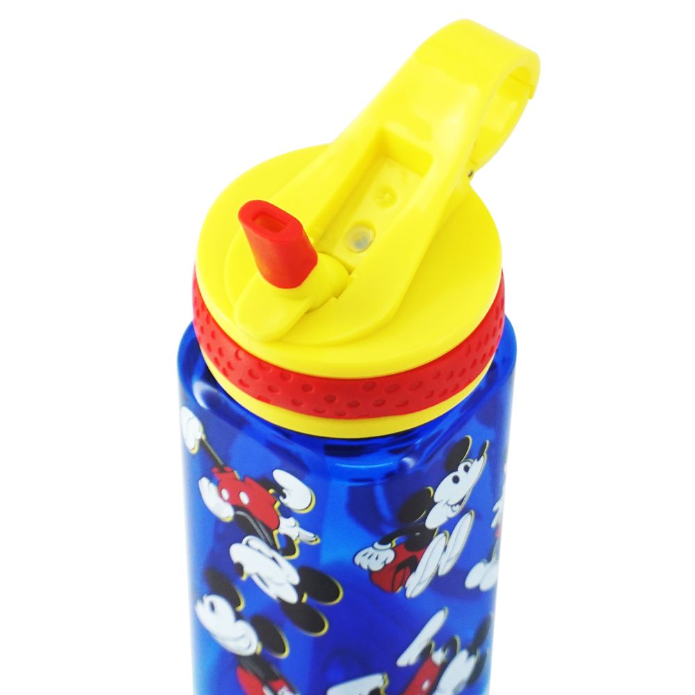 Mickey Mouse Water Bottle with Built-In Straw