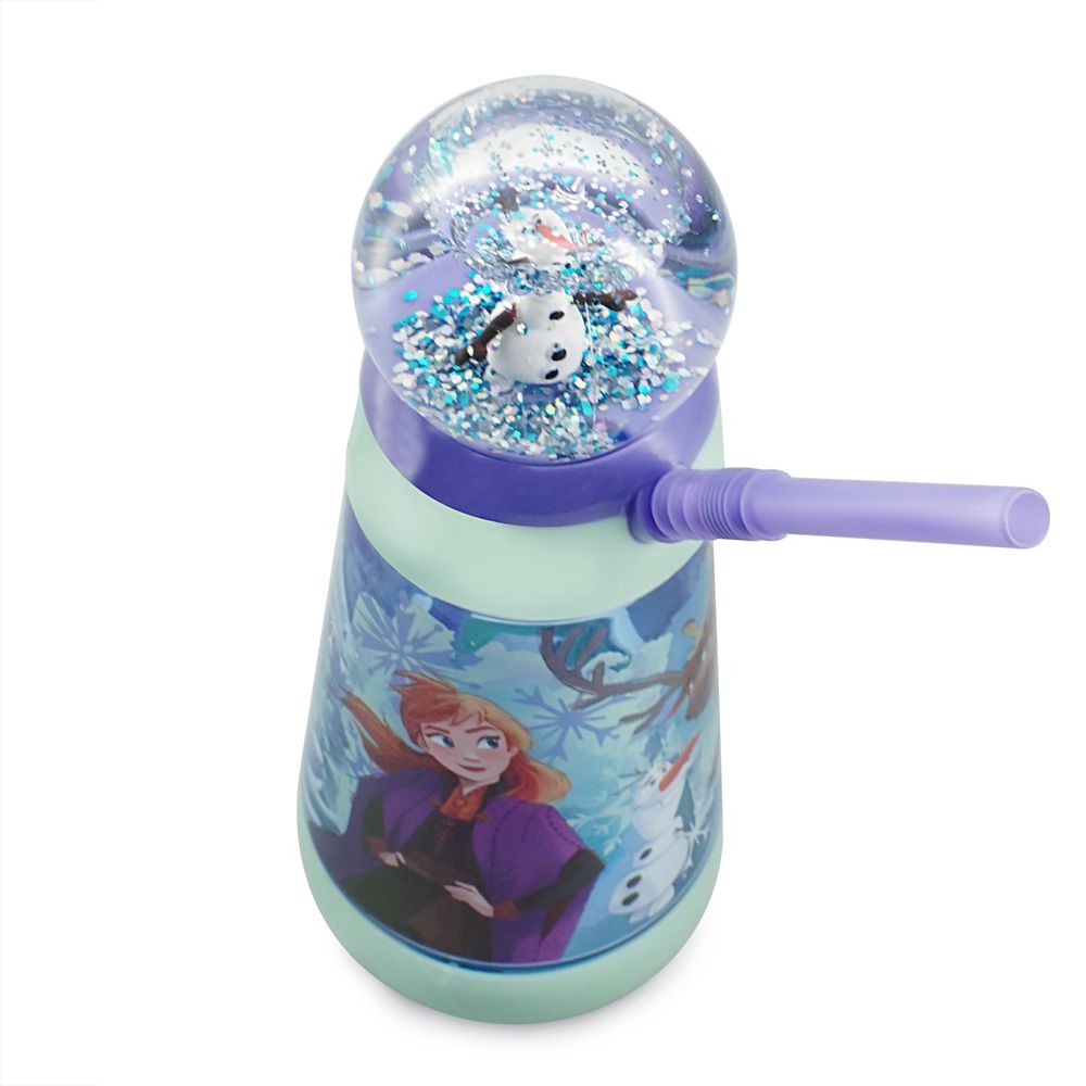 Frozen Snowglobe Tumbler with Straw