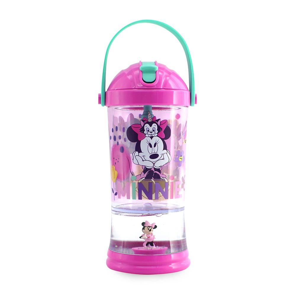 Minnie Mouse and Figaro Snowglobe Tumbler with Straw Official shopDisney