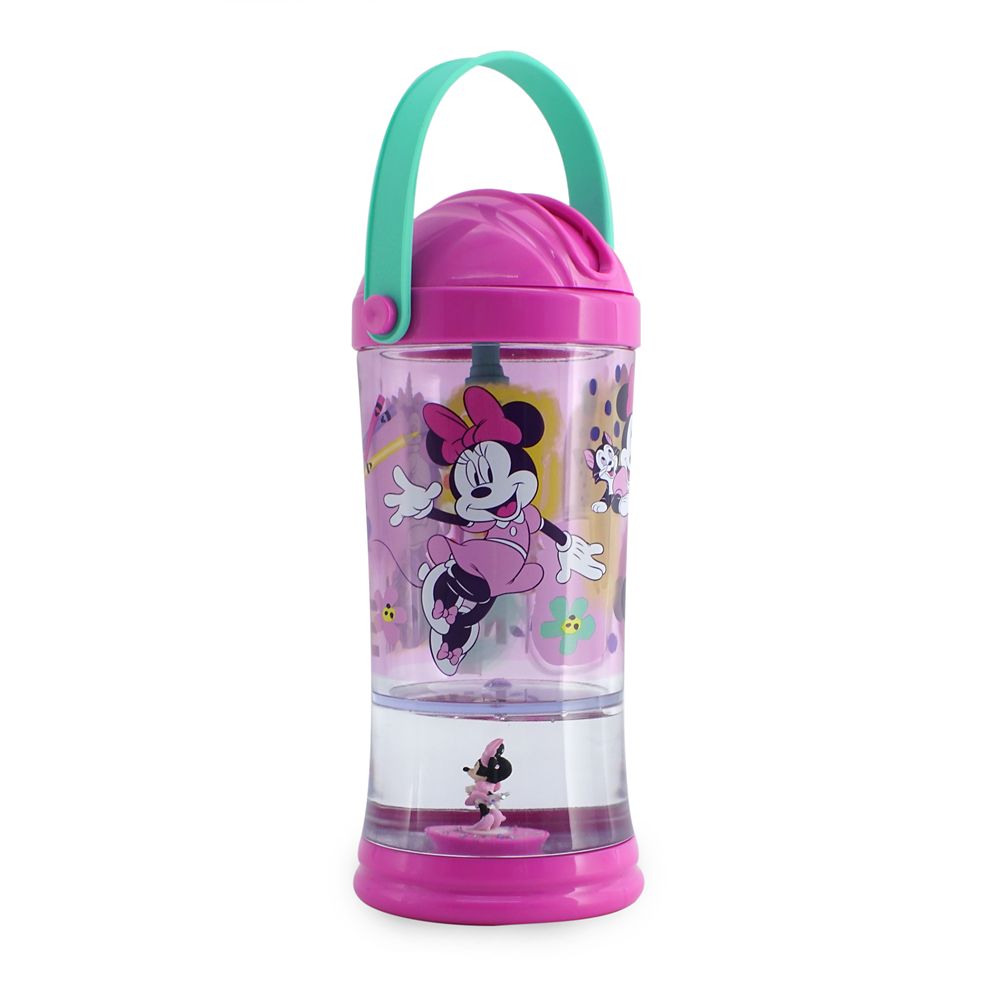 Minnie Mouse and Figaro Snowglobe Tumbler with Straw