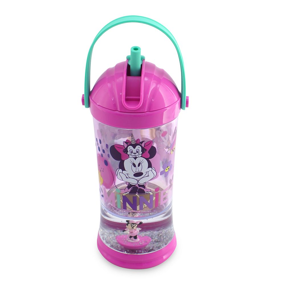 Minnie Mouse and Figaro Snowglobe Tumbler with Straw