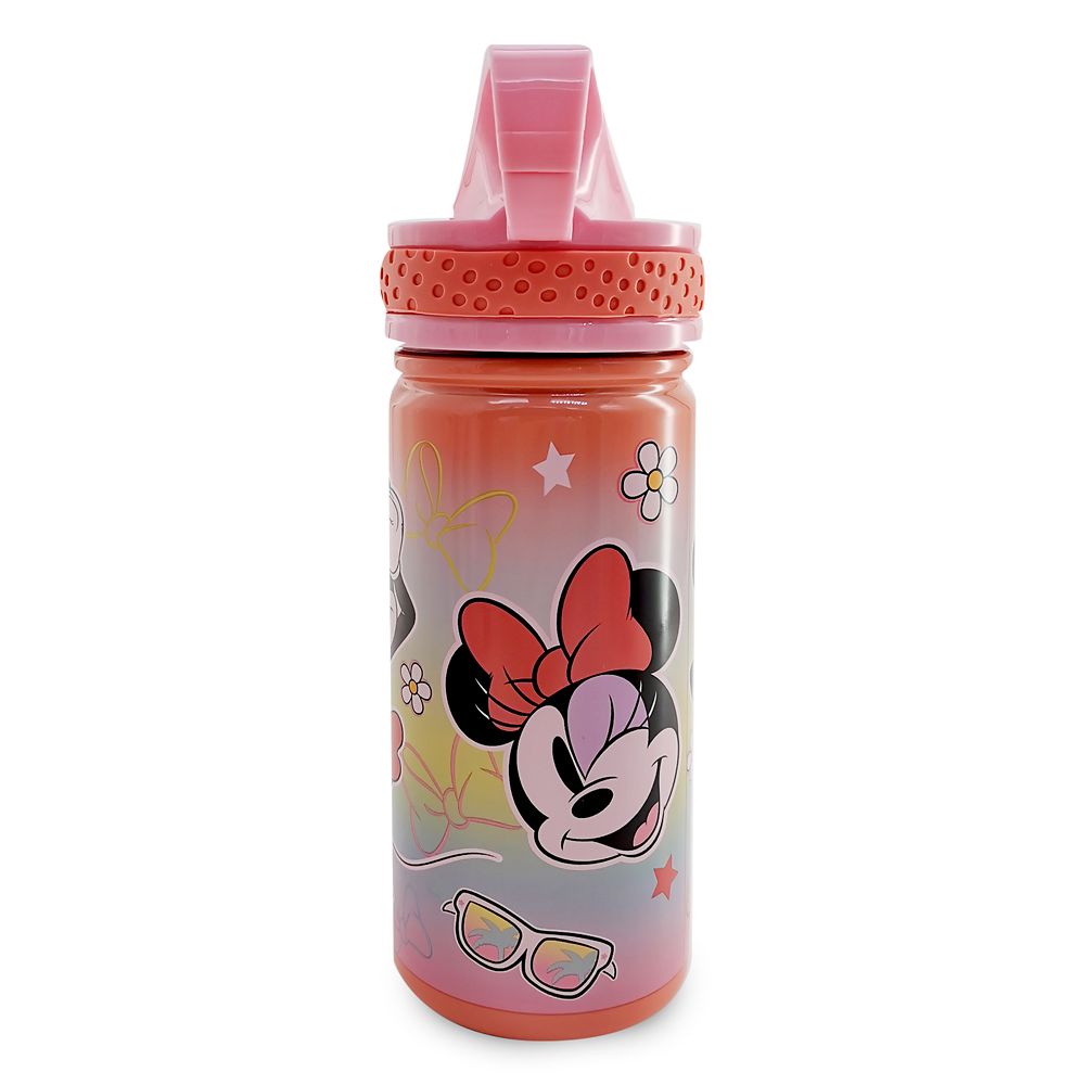 Minnie Mouse Stainless Steel Water Bottle with Built-In Straw