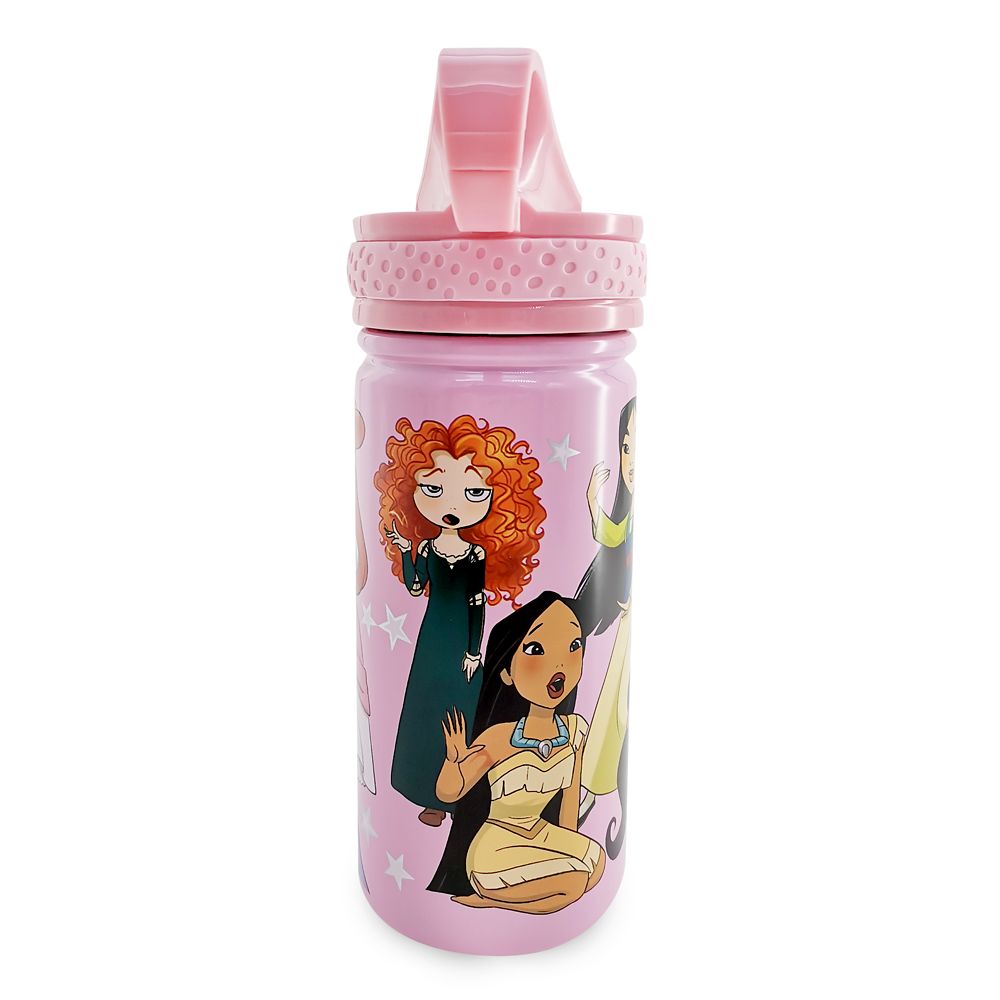 Disney Princess Steel Water Bottle with Built-In Straw