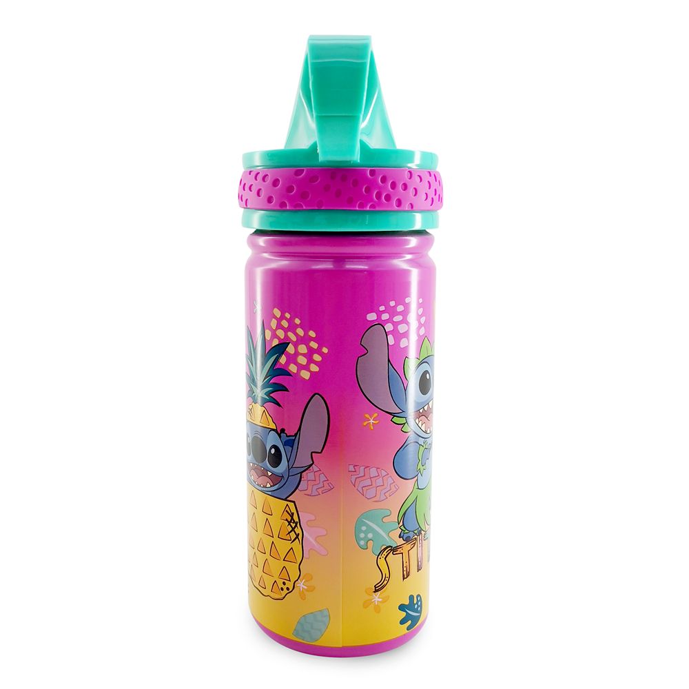 Stitch Stainless Steel Water Bottle with Built-In Straw – Lilo & Stitch