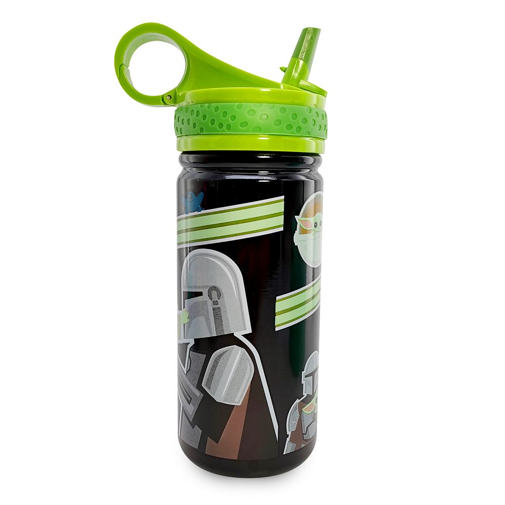 Star Wars: The Mandalorian Stainless Steel Water Bottle with Built-In Straw