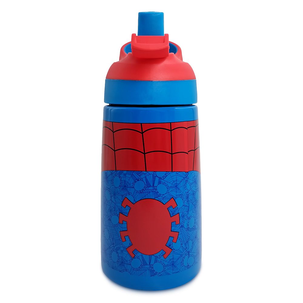 Spider-Man Stainless Steel Water Bottle with Built-In Straw