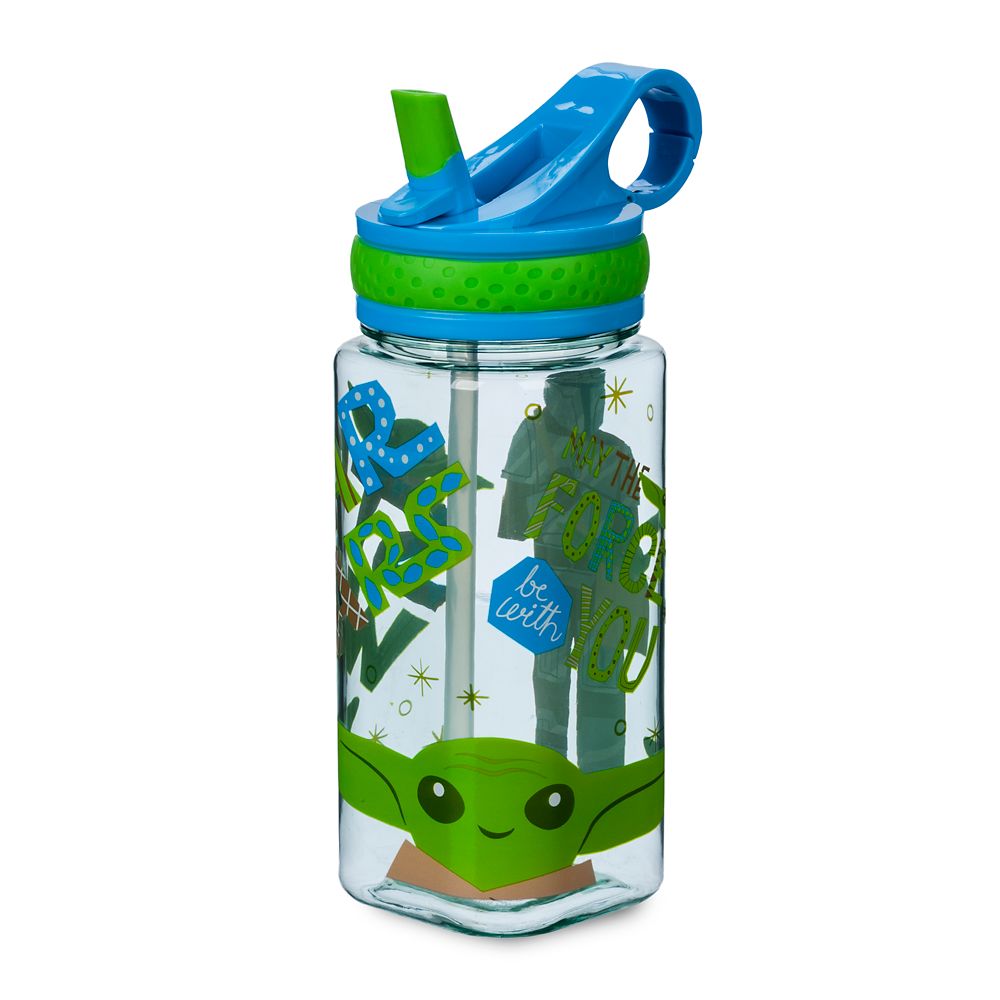 Grogu Water Bottle with Built-In Straw – Star Wars: The Mandalorian