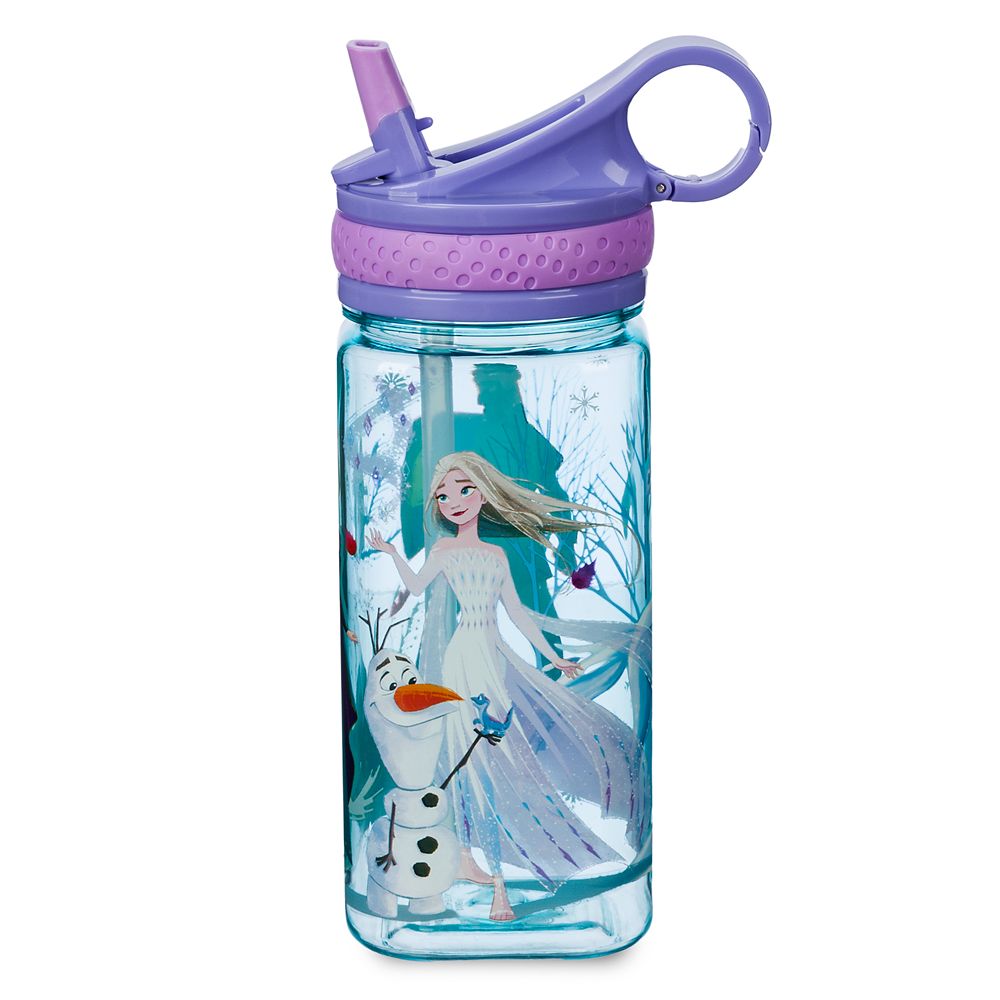 Frozen 2 Water Bottle with Built-In Straw now available