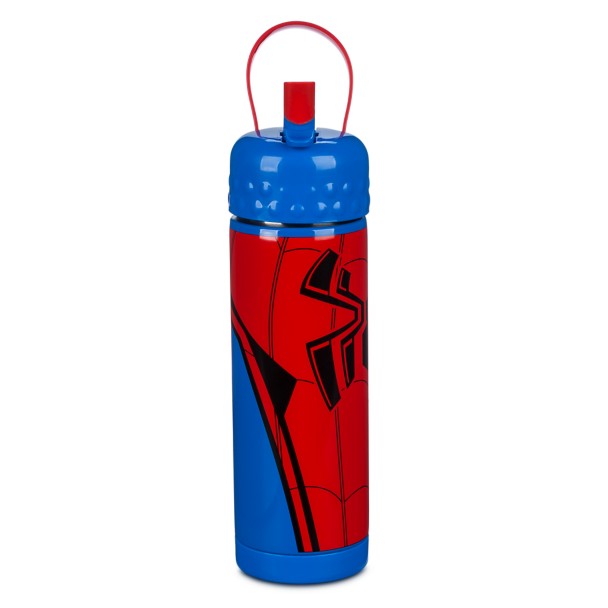 Spider–Man Stainless Steel Water Bottle with Built-In Straw