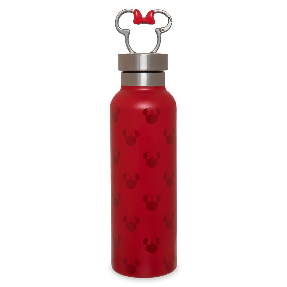 Minnie Mouse Stainless Steel Water Bottle with Clip here now