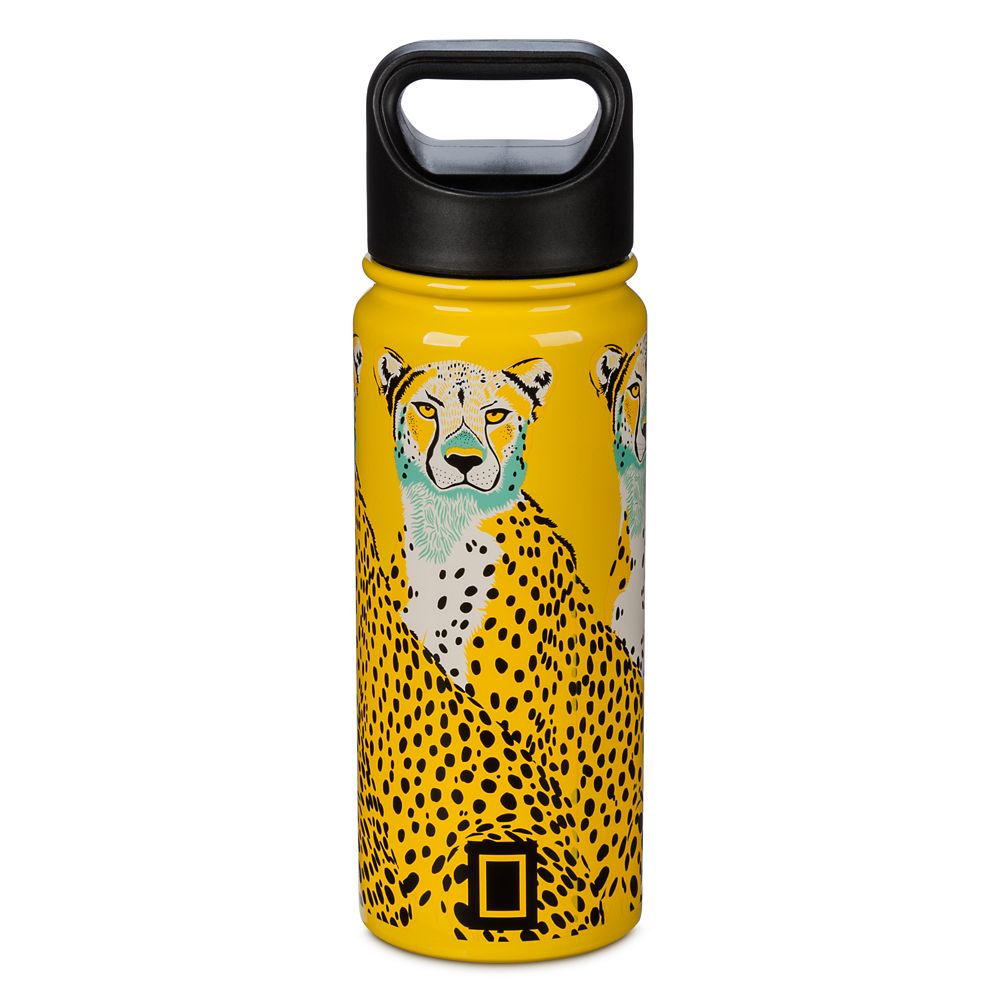 It features a pattern of Cheetah artwork and is made of stainless steel wit...