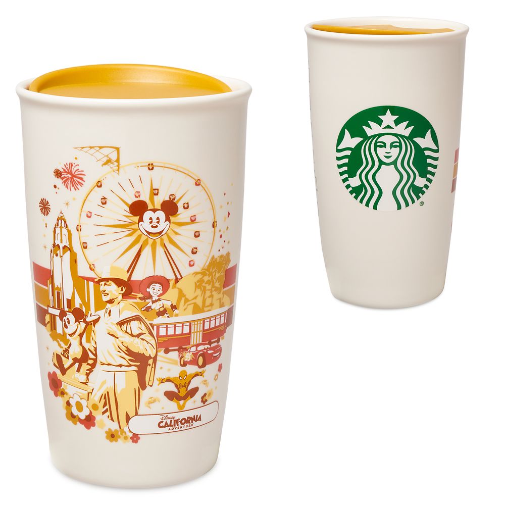 Disney California Adventure Starbucks Ceramic Travel Tumbler