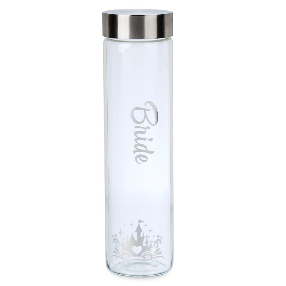 Disney’s Fairy Tale Weddings Collection ”Bride” Glass Water Bottle is now available for purchase
