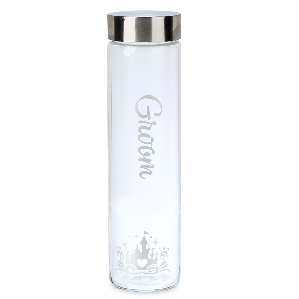 Disney’s Fairy Tale Weddings Collection ”Groom” Glass Water Bottle available online